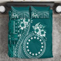 Kia Orana Cook Islands Bedding Set Tiare and Stars - Teal LT7 Teal - Polynesian Pride