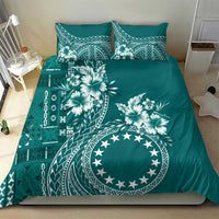 Kia Orana Cook Islands Bedding Set Tiare and Stars - Teal LT7 - Polynesian Pride