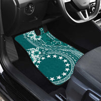 Kia Orana Cook Islands Car Mats Tiare and Stars - Teal LT7 - Polynesian Pride