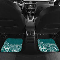 Kia Orana Cook Islands Car Mats Tiare and Stars - Teal LT7 Set 2pcs - Back Teal - Polynesian Pride