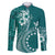 Kia Orana Cook Islands Family Matching Puletasi and Hawaiian Shirt Tiare and Stars - Teal