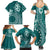 Kia Orana Cook Islands Family Matching Summer Maxi Dress and Hawaiian Shirt Tiare and Stars - Teal