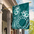 Kia Orana Cook Islands Garden Flag Tiare and Stars - Teal