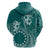 Kia Orana Cook Islands Hoodie Tiare and Stars - Teal