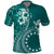 Kia Orana Cook Islands Polo Shirt Tiare and Stars - Teal