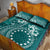 Kia Orana Cook Islands Quilt Bed Set Tiare and Stars - Teal