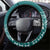 Kia Orana Cook Islands Steering Wheel Cover Tiare and Stars - Teal