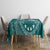 Kia Orana Cook Islands Tablecloth Tiare and Stars - Teal