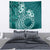 Kia Orana Cook Islands Tapestry Tiare and Stars - Teal