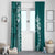 Kia Orana Cook Islands Window Curtain Tiare and Stars - Teal