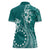 Kia Orana Cook Islands Women Polo Shirt Tiare and Stars - Teal