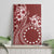 Kia Orana Cook Islands Canvas Wall Art Tiare and Stars - Scarlet