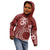 Kia Orana Cook Islands Kid Hoodie Tiare and Stars - Scarlet