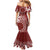 Kia Orana Cook Islands Mermaid Dress Tiare and Stars - Scarlet