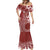 Kia Orana Cook Islands Mermaid Dress Tiare and Stars - Scarlet