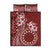 Kia Orana Cook Islands Quilt Bed Set Tiare and Stars - Scarlet