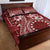 Kia Orana Cook Islands Quilt Bed Set Tiare and Stars - Scarlet