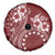 Kia Orana Cook Islands Spare Tire Cover Tiare and Stars - Scarlet