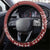 Kia Orana Cook Islands Steering Wheel Cover Tiare and Stars - Scarlet