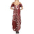 Kia Orana Cook Islands Summer Maxi Dress Tiare and Stars - Scarlet