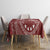 Kia Orana Cook Islands Tablecloth Tiare and Stars - Scarlet