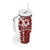 Kia Orana Cook Islands Tumbler With Handle Tiare & Stars - Scarlet