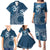 Kia Orana Cook Islands Family Matching Puletasi and Hawaiian Shirt Tiare and Stars - Navy Blue