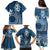 Kia Orana Cook Islands Family Matching Puletasi and Hawaiian Shirt Tiare and Stars - Navy Blue