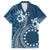 Kia Orana Cook Islands Family Matching Puletasi and Hawaiian Shirt Tiare and Stars - Navy Blue