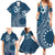 Kia Orana Cook Islands Family Matching Summer Maxi Dress and Hawaiian Shirt Tiare and Stars - Navy Blue