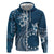 Kia Orana Cook Islands Hoodie Tiare and Stars - Navy Blue