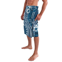 Kia Orana Cook Islands Lavalava Tiare and Stars - Navy Blue LT7 - Polynesian Pride