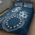 Kia Orana Cook Islands Quilt Bed Set Tiare and Stars - Navy Blue