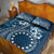 Kia Orana Cook Islands Quilt Bed Set Tiare and Stars - Navy Blue