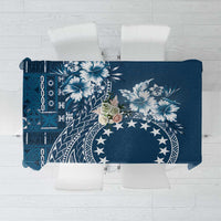 Kia Orana Cook Islands Tablecloth Tiare and Stars - Navy Blue LT7 Navy Blue - Polynesian Pride
