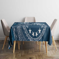 Kia Orana Cook Islands Tablecloth Tiare and Stars - Navy Blue LT7 - Polynesian Pride
