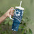 Kia Orana Cook Islands Tumbler With Handle Tiare & Stars - Navy Blue