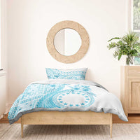 Kia Orana Cook Islands Bedding Set Tiare and Stars - Turquoise LT7 - Polynesian Pride