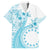 Kia Orana Cook Islands Family Matching Puletasi and Hawaiian Shirt Tiare and Stars - Turquoise