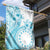 Kia Orana Cook Islands Garden Flag Tiare and Stars - Turquoise