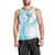 Kia Orana Cook Islands Men Tank Top Tiare and Stars - Turquoise