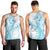 Kia Orana Cook Islands Men Tank Top Tiare and Stars - Turquoise