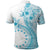 Kia Orana Cook Islands Polo Shirt Tiare and Stars - Turquoise