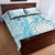 Kia Orana Cook Islands Quilt Bed Set Tiare and Stars - Turquoise