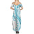 Kia Orana Cook Islands Summer Maxi Dress Tiare and Stars - Turquoise