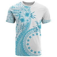 Kia Orana Cook Islands T Shirt Tiare and Stars - Turquoise LT7 Turquoise - Polynesian Pride