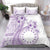 Kia Orana Cook Islands Bedding Set Tiare and Stars - Lavender