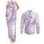 Kia Orana Cook Islands Couples Matching Tank Maxi Dress and Long Sleeve Button Shirt Tiare and Stars - Lavender