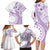 Kia Orana Cook Islands Family Matching Long Sleeve Bodycon Dress and Hawaiian Shirt Tiare and Stars - Lavender