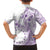 Kia Orana Cook Islands Family Matching Off The Shoulder Long Sleeve Dress and Hawaiian Shirt Tiare and Stars - Lavender